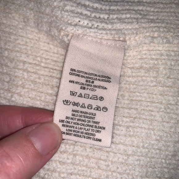 Free People By the Campfire Cardigan Long Sleeve Ivory Oversized S - Picture 8 of 15